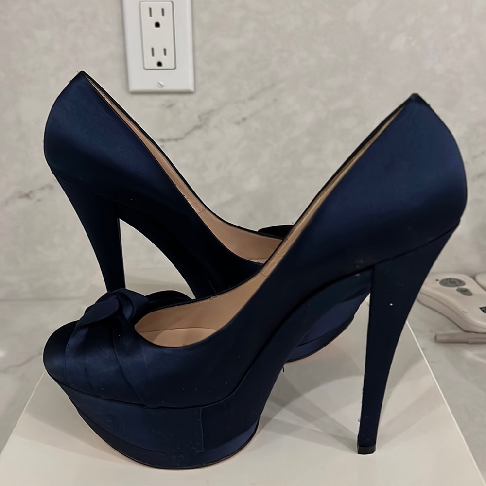 Casadei Satin Platform Shoe